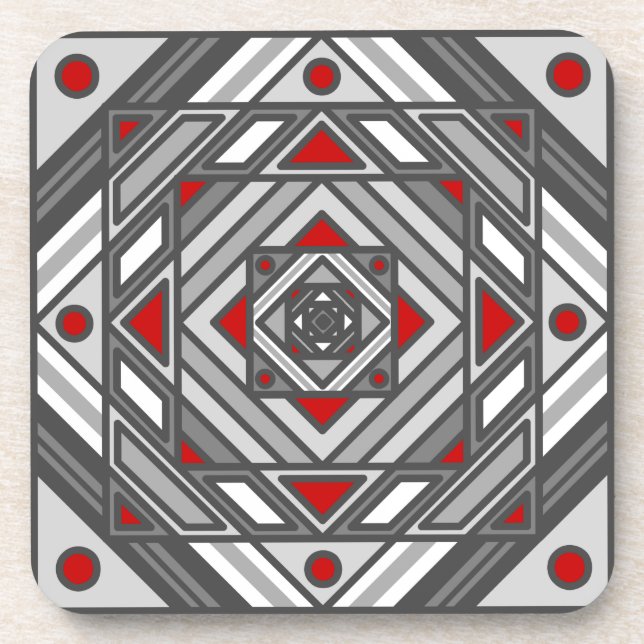 Tunnel-Vision-Square-Untersetzer Getränkeuntersetzer (Vorderseite)