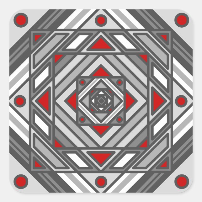 Tunnel-Vision-Sticker Quadratischer Aufkleber (Vorderseite)