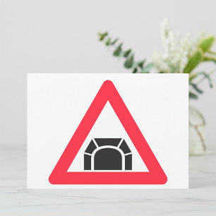 Tunnel-Warnschild Verkehrszeichen Einladung