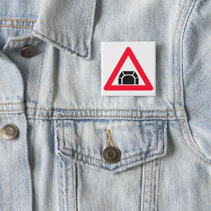Tunnel-Warnstraßenschild Verkehrssymbol Button