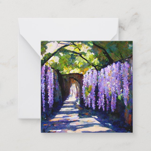 Tunnel Wisteria Mitteilungskarte (Vorderseite)