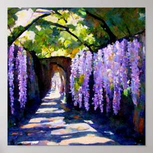 Tunnel Wisteria Poster