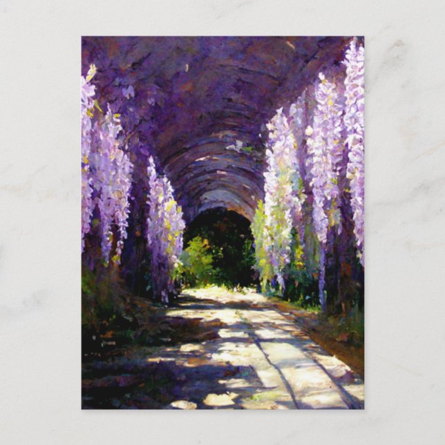 Tunnel Wisteria Postkarte (Vorderseite)