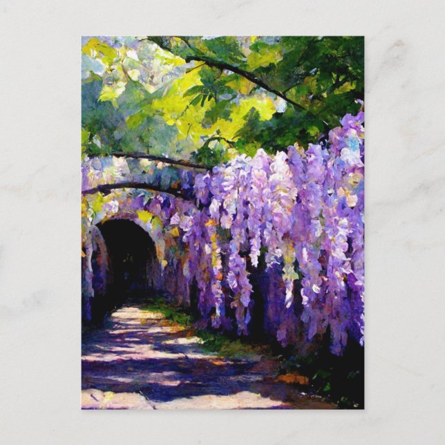 Tunnel Wisteria Postkarte (Vorderseite)