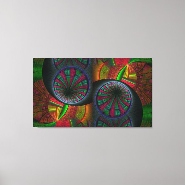 Tunneling Fraktal Psychedelic Leinwanddruck (Vorderseite)