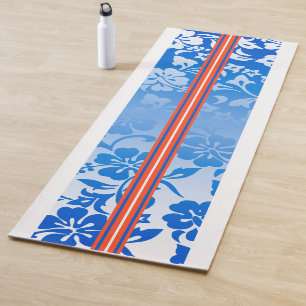 Tunnels Beach Hawaiian Hibiskus Surfboard Royal Yogamatte