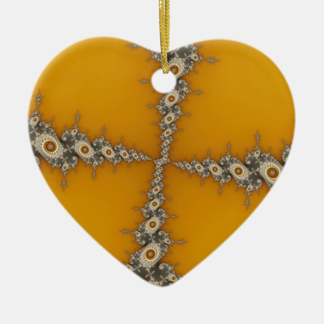 Tunnelweihnachtsfest-Fraktal Keramikornament (Vorne)