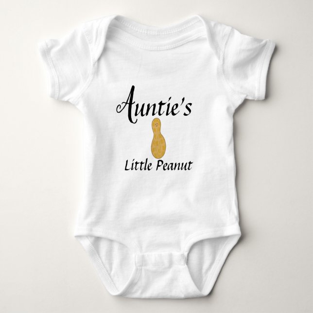 Tuntie Little Peanut Niece Nephew Niedlich Newborn Baby Strampler (Vorderseite)