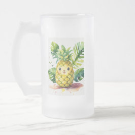 Tüpfel: Niedliche Ananas Aquarellfarben-Illustrati Mattglas Bierglas