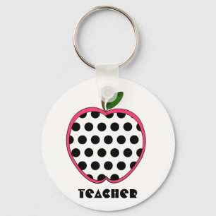Tupfen-Apple-Lehrer Schlüsselanhänger