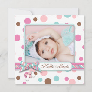 Tupfen-Baby-Mitteilung Ankündigung