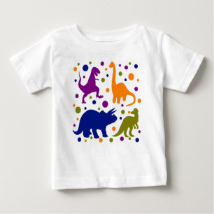 Tupfen-Babykinder des Dinosauriers bunte Baby T-shirt