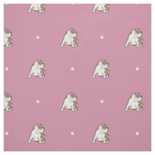 Tupfen-Bulldogge Stoff (Muster)