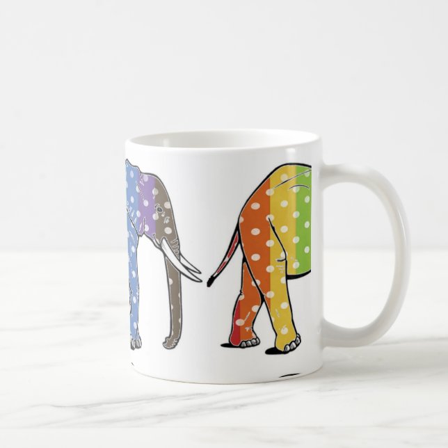 Tupfen-Elefant Kaffeetasse (Rechts)