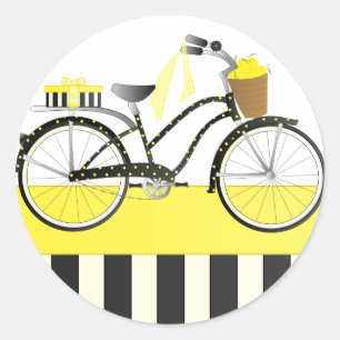 Tupfen-Fahrrad Runder Aufkleber