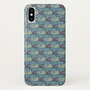 Tupfen-Fisch-Muster iPhone X Hülle