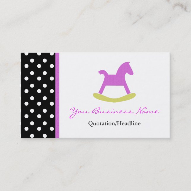 Tupfen getrimmte Visitenkarte (Vorderseite)