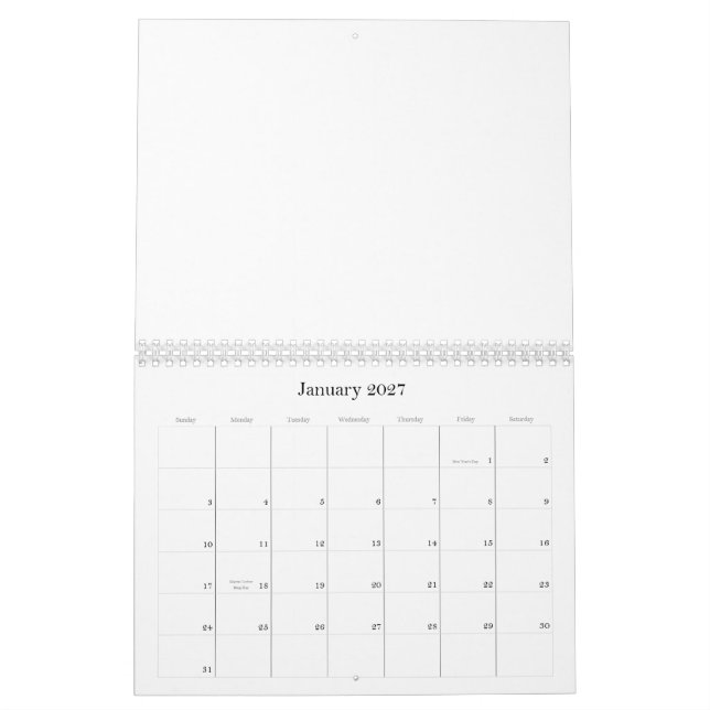 Tupfen-Initialen-Kalender Kalender (Jan 2027)