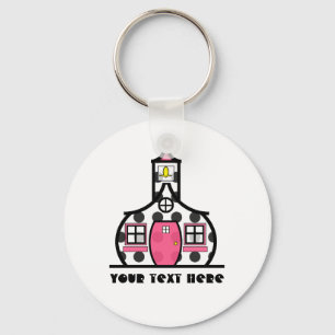 Tupfen-Schulhaus Schlüsselanhänger