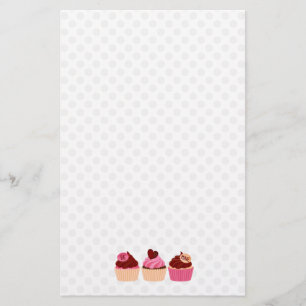 Tupfen und kleine Kuchen Briefpapier