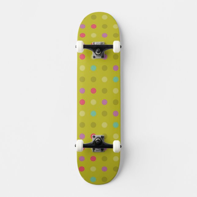 Tupfenhintergrundmuster Skateboard (Vorderseite)