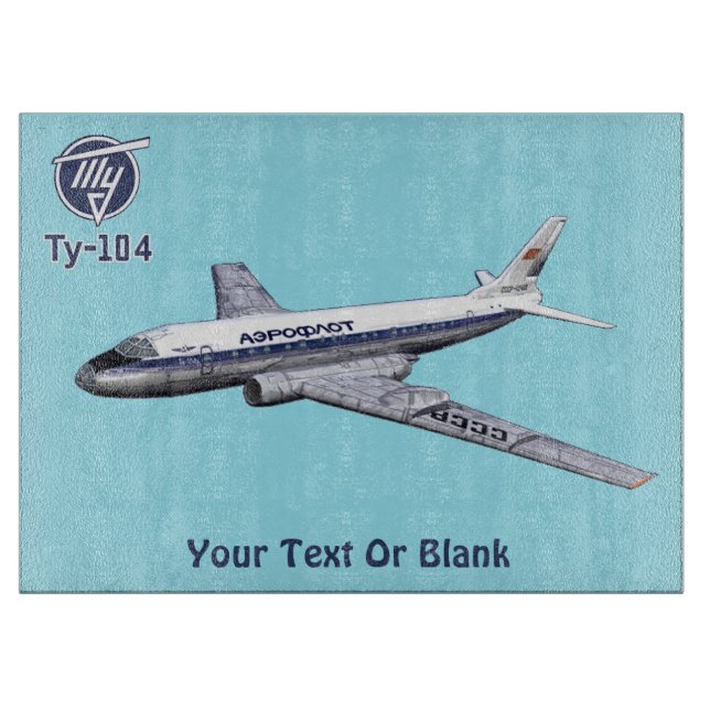 Tupolev (Т у о еп) Tu-104 Flugzeug Schneidebrett (Vorderseite)