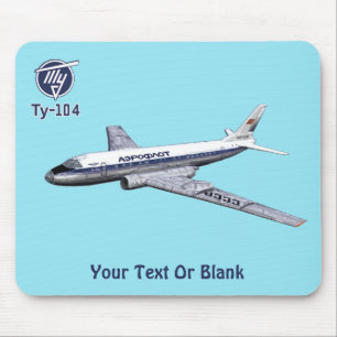 Tupolev (Т у о е в) Tu-104 Airliner Mousepad
