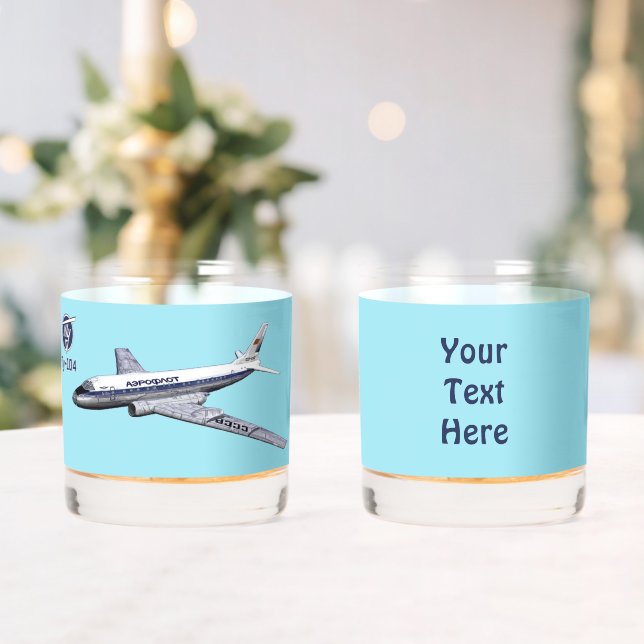 Tupolev (Т у о е в) Tu-104 Airliner Whiskyglas (Insitu (Hochzeit))