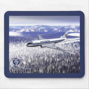 Tupolev (Т у п о е в) Tu-104 über Sibirien Mousepad