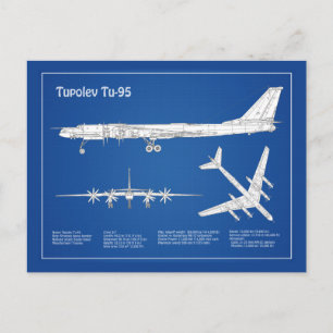 Tupolev Tu-95 - Flugzeugkonzepte ABD Postkarte