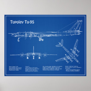 Tupolev Tu-95 - Flugzeugkonzepte AD Poster