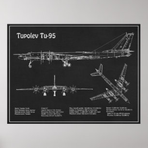 Tupolev Tu-95 - Flugzeugkonzepte PD Poster