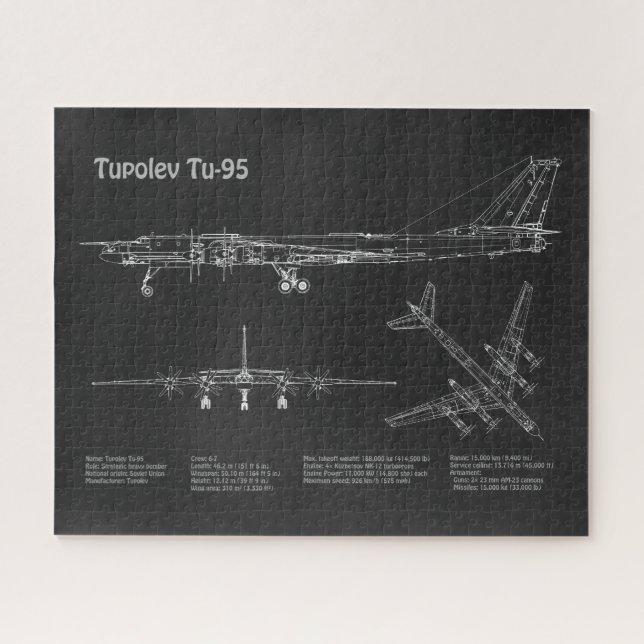 Tupolev Tu-95 - Flugzeugkonzepte PD Puzzle (Horizontal)