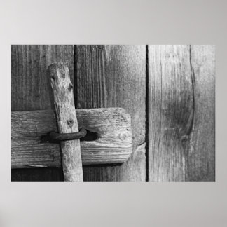 Tür der alten Scheune 4 Poster