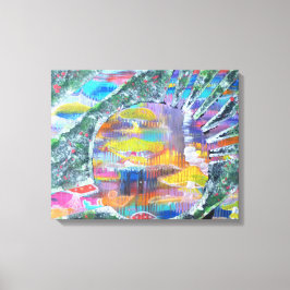 Tür im Mushroom Land Leinwanddruck