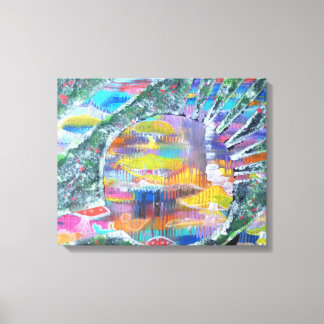 Tür im Mushroom Land Leinwanddruck