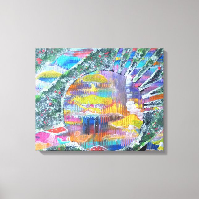 Tür im Mushroom Land Leinwanddruck (Vorderseite)