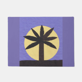 Tür-Matte mit Palme und Vollmond Fußmatte