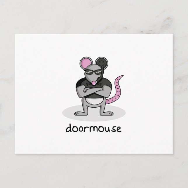 Tür-Maus Postkarte (Vorderseite)