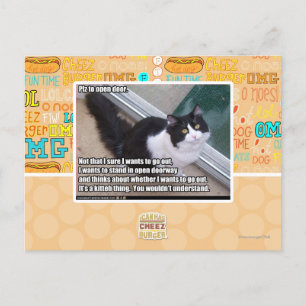 Tür öffnen postkarte