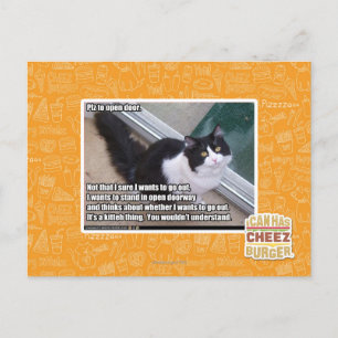 Tür öffnen postkarte