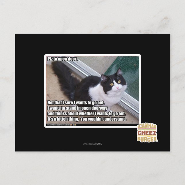 Tür öffnen postkarte (Vorderseite)