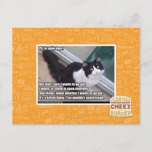 Tür öffnen postkarte