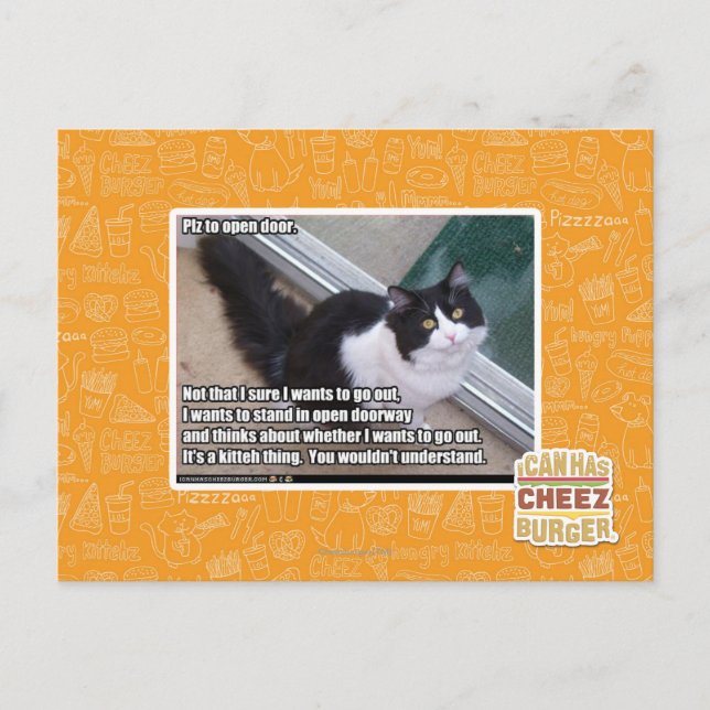 Tür öffnen postkarte (Vorderseite)