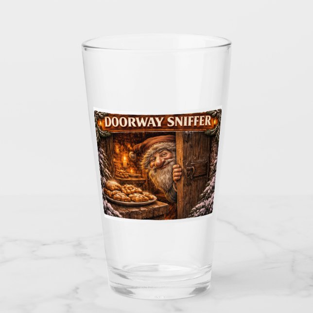 Tür-Schlürfer Isländischer Yule-Lad Glas (Vorderseite)