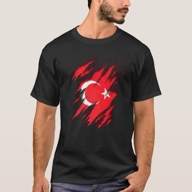 Tur Turk Bayragi Bayrak Türkische Flagge Türkei T-Shirt (Vorderseite)