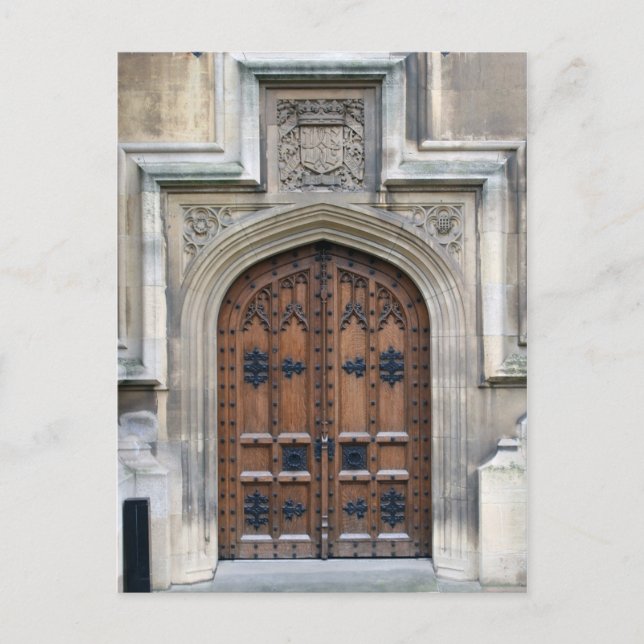 Tür zum Parlament in Westminster Postkarte (Vorderseite)