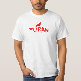 Turan red Wolf Design T-Shirt