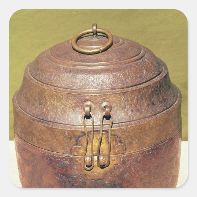 Turban-Box Quadratischer Aufkleber (Vorderseite)