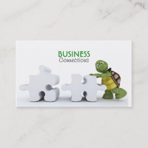 Turbine mit Jigsaw Piece Business Card Visitenkarte